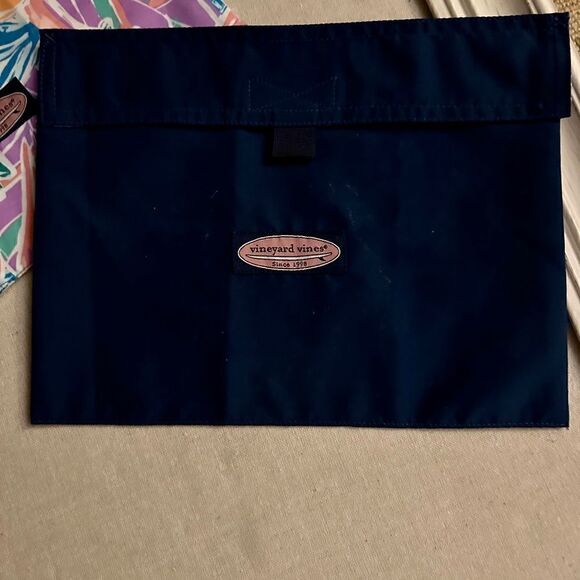 Vineyard Vines swimsuit material foldover pouches - set of 3 - Picture 4 of 10